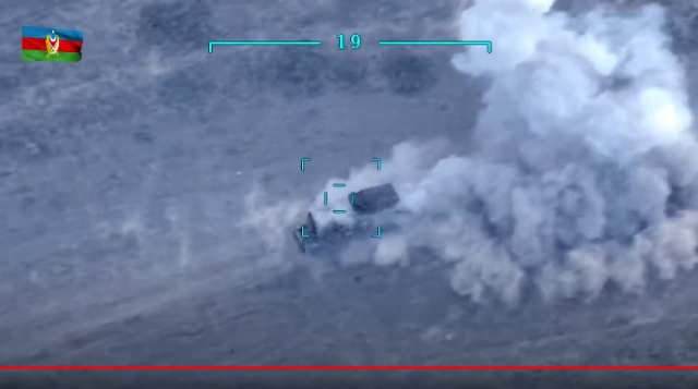 Азербайджан нанес удар по большой группе армянских военных: посмотрите как гасят пехоту (Видео)