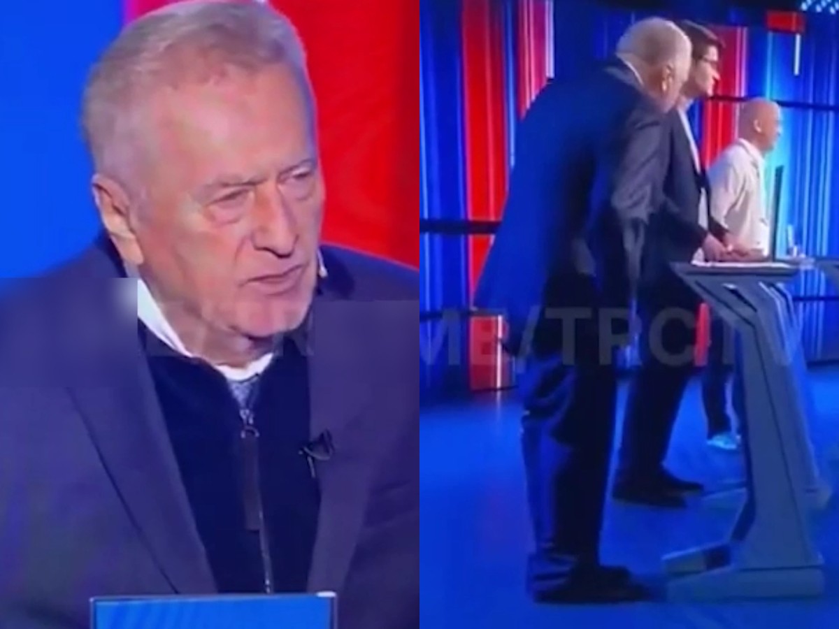 "Потерял" штаны, критикуя Путина: C Жириновского в прямом эфире сползли штаны. Видео