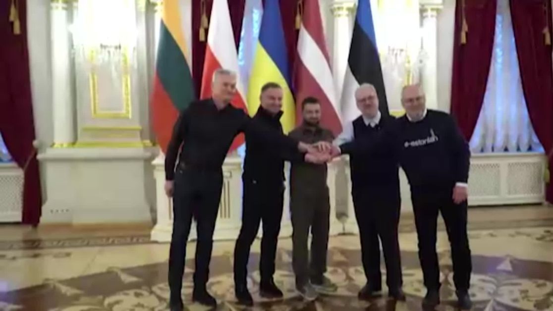 Владимир Зеленский встретился с президентами Польши, Латвии, Литвы и Эстонии (Видео)