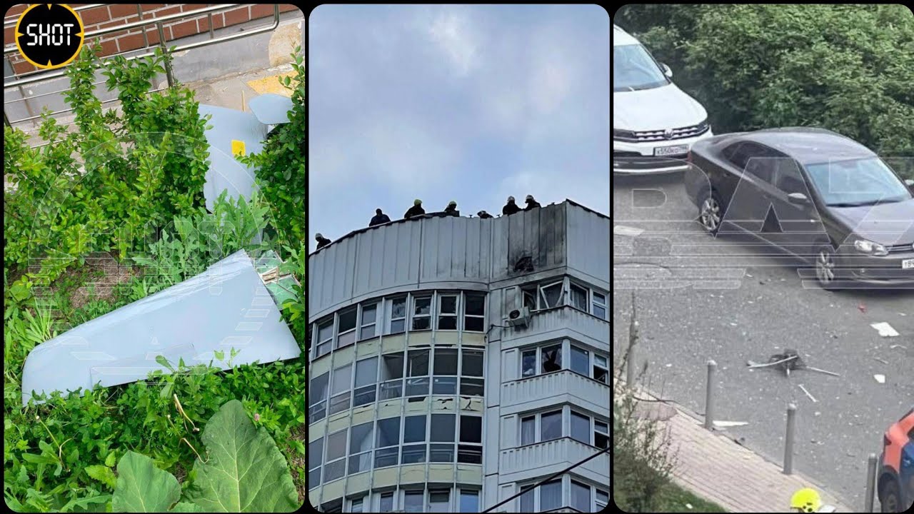 ❗️Впервые Москву массово атаковали беспилотники. Оккупантам пришлось эвакуировать дома (Видео)