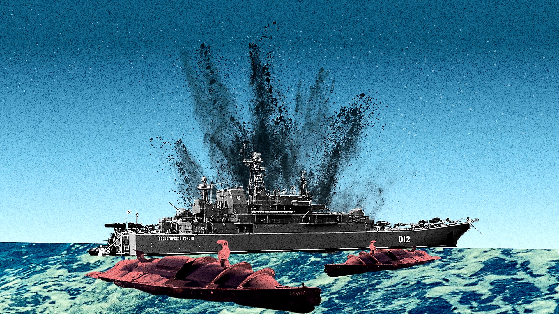 ⚡Новороссийск атаковали морские дроны. Поврежден десантный корабль (Видео)