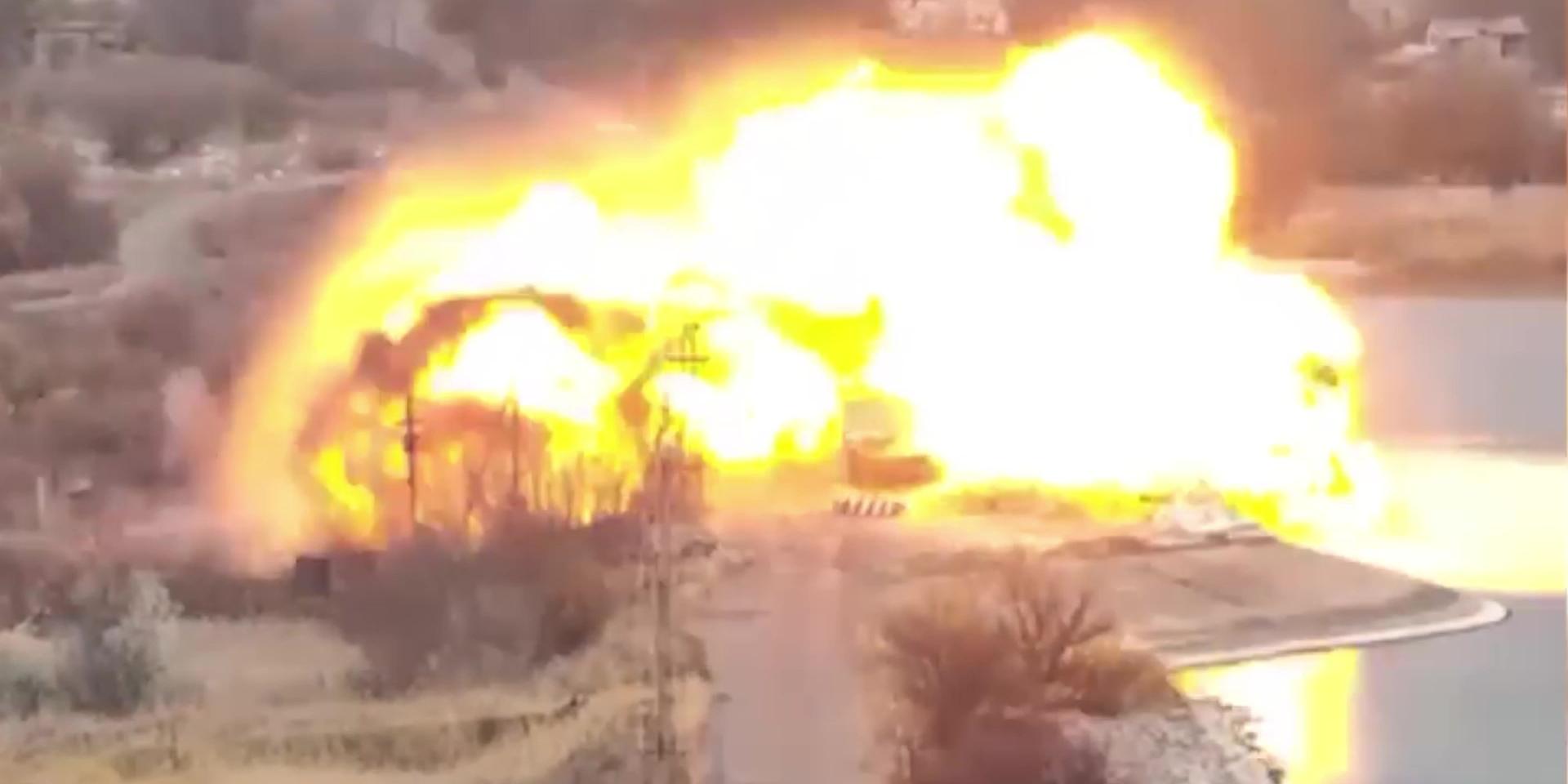 Опубликовано видео момента подрыва Кураховской дамбы россиянами