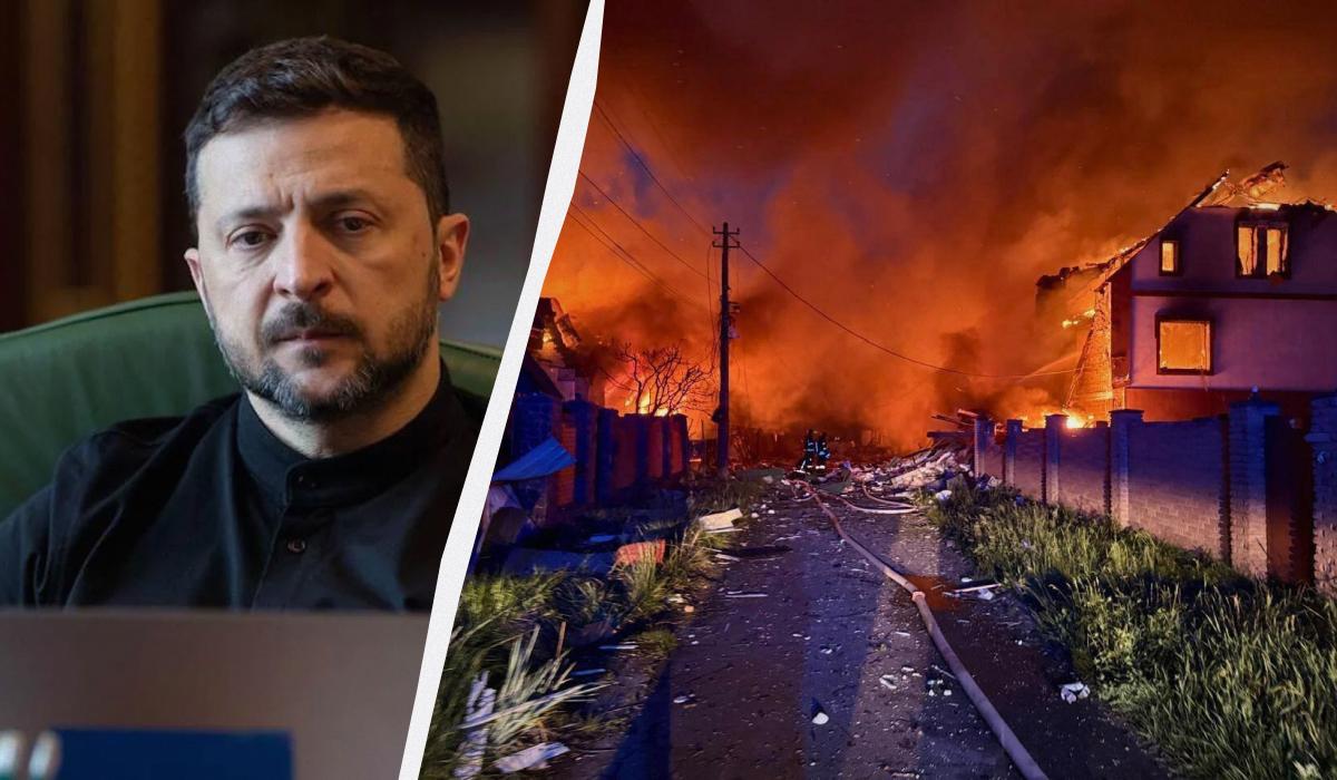 Зеленский о ночной атаке: Россия затягивает войну, молчание Америки поощряет Путина