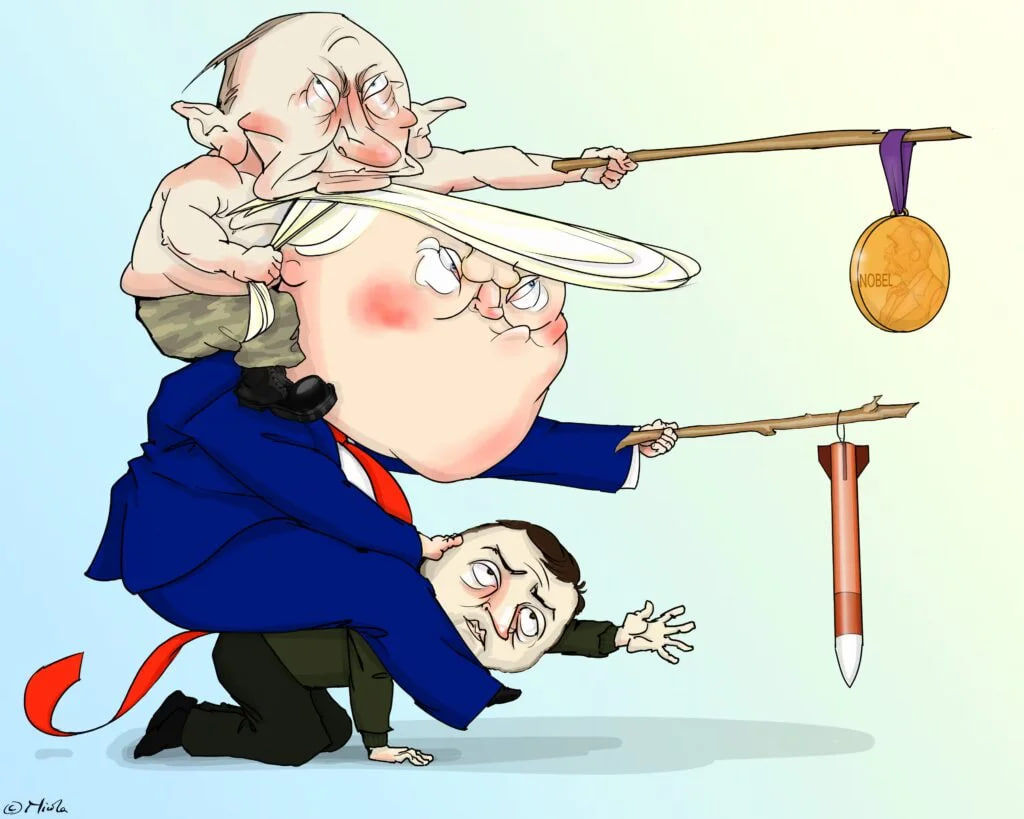 Путин помахал перед тупой рыжей мордой морковкой