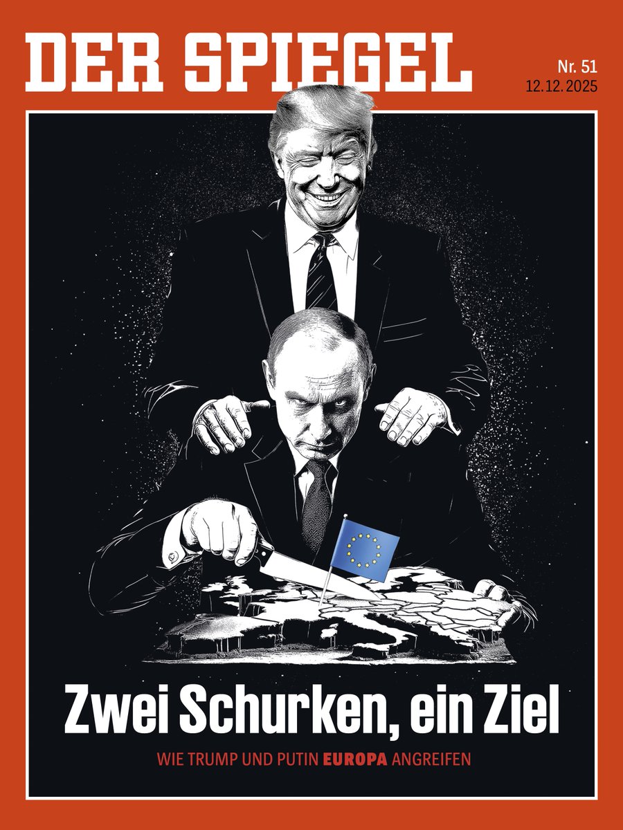 "Два негодяя, у которых одна цель". Der Spiegel разместил на обложке Трампа с Путиным