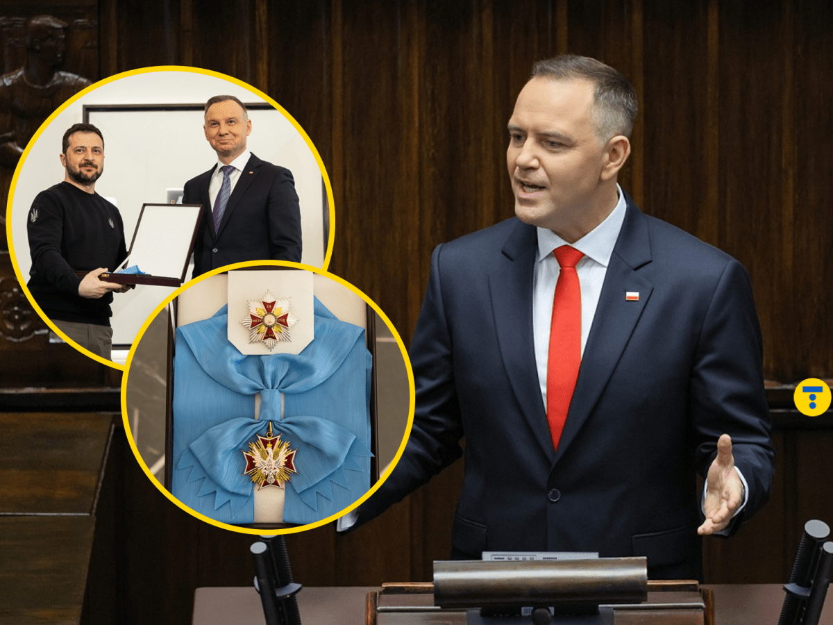 Навроцкий лишил Зеленского ордена Белого Орла: Туск заявил, что "конфликт радует Путина и шокирует союзников"